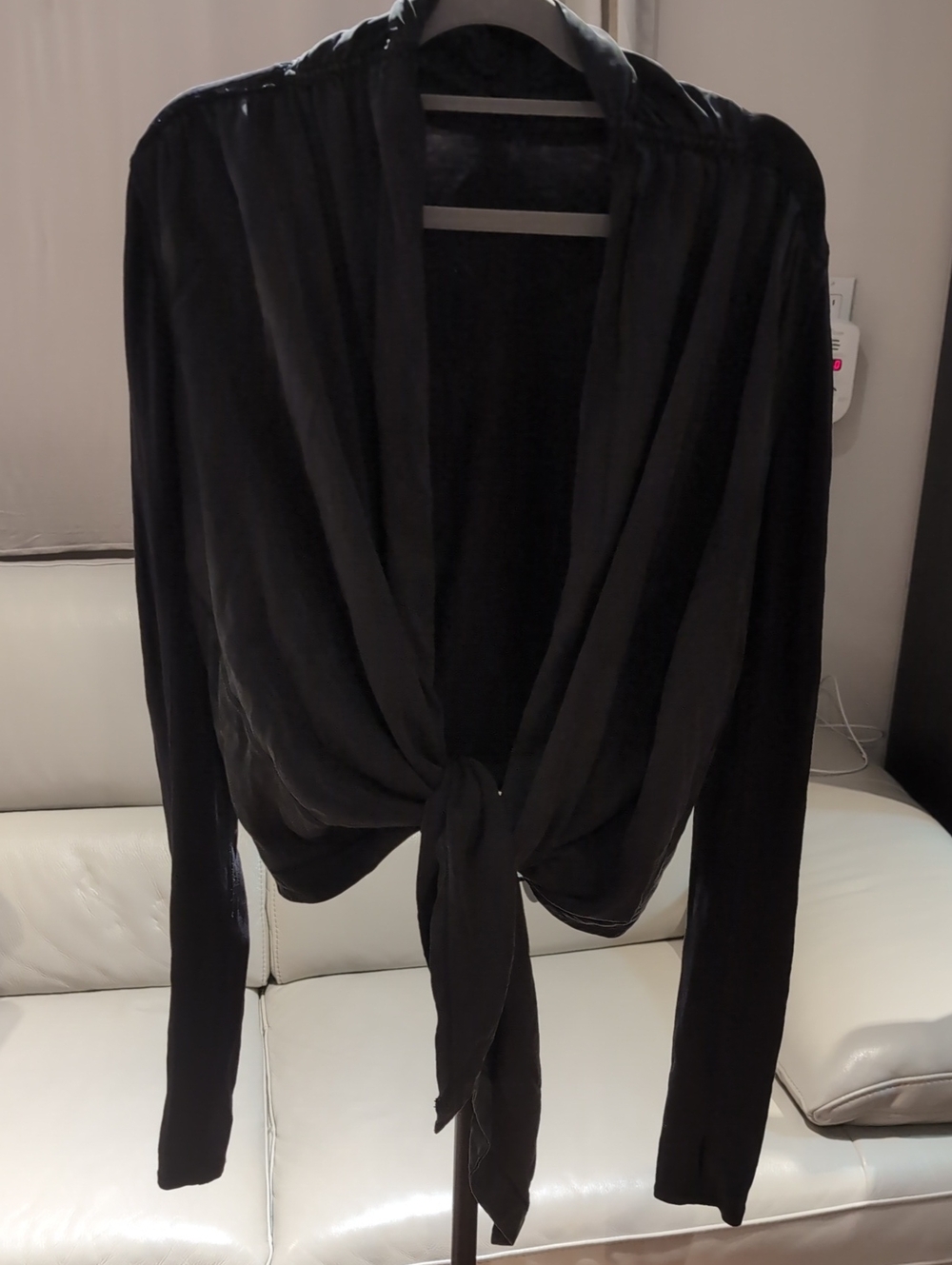 Lululemon Black Tie-Front Womenโs Top